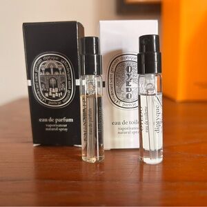 New Diptyque purse-size sample spray: Eau Narati and Oyedo.